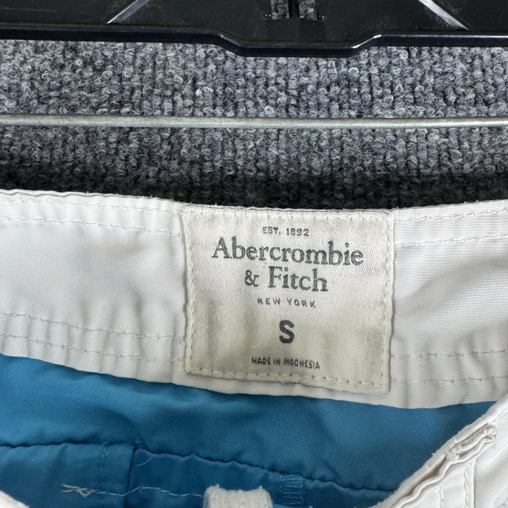 Abercrombie & Fitch Swim Shorts Mens S Blue Board Trunks Drawstring Microfiber
